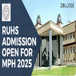 RUHS Admission Open For MPH 2025
